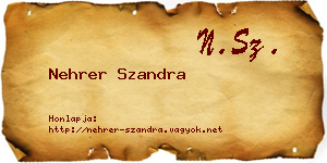 Nehrer Szandra névjegykártya